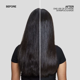 EXTREME MEGA MASK FOR DAMAGED HAIR BEFORE AND AFTER