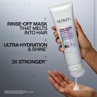 Redken Acidic Bonding Concentrate 5-min liquid mask is a rinse-off mask that melts into hair, provides ultra-hydration and shine and leaves hair 3x stronger.