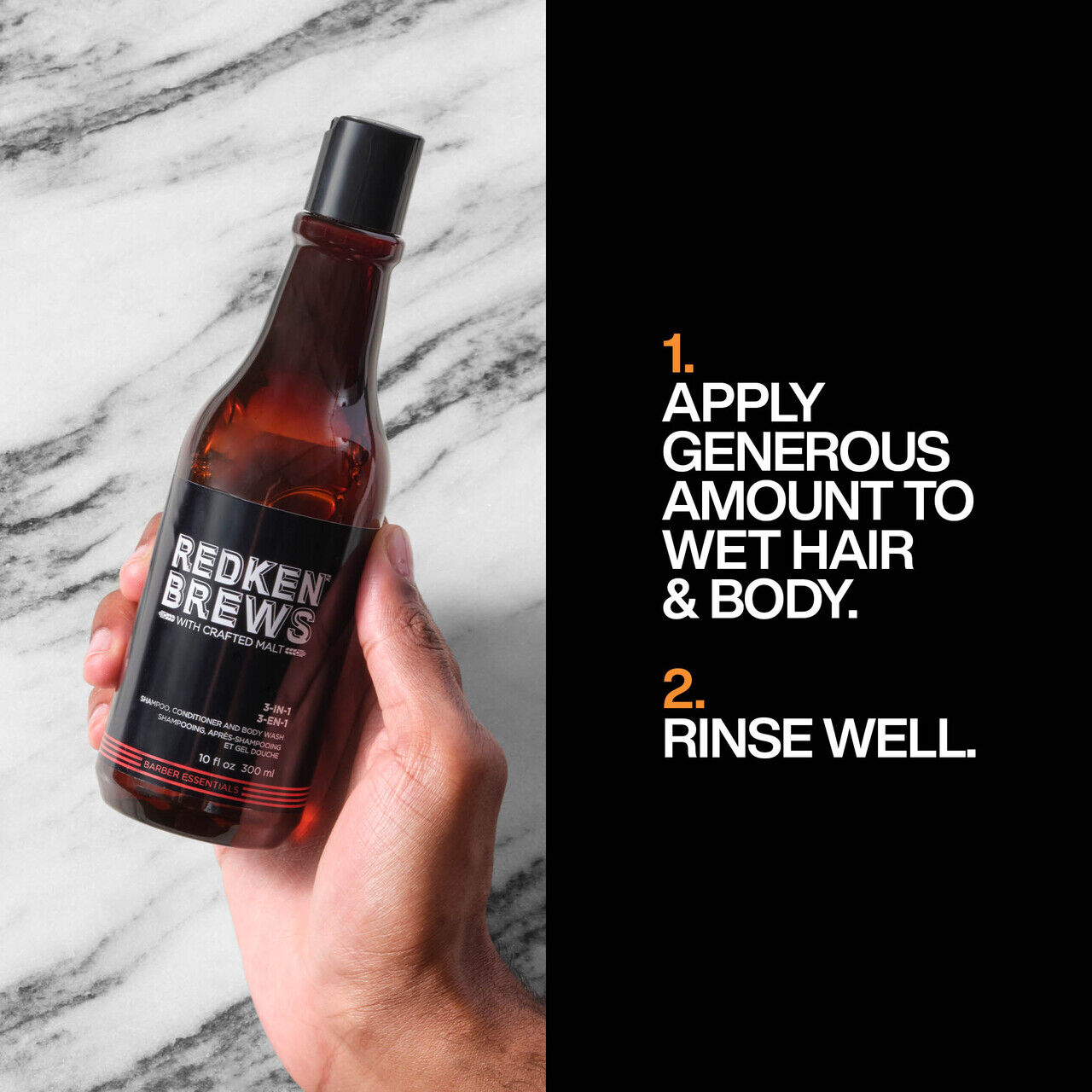 REDKEN BREWS 3-IN-1 SHAMPOO, CONDITIONER AND BODY WASH