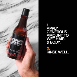 REDKEN BREWS 3-IN-1 SHAMPOO, CONDITIONER AND BODY WASH