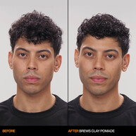 REDKEN BREWS CLAY POMADE BEFORE AND AFTER