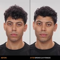 REDKEN BREWS CLAY POMADE BEFORE AND AFTER