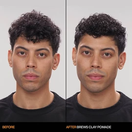 REDKEN BREWS CLAY POMADE BEFORE AND AFTER