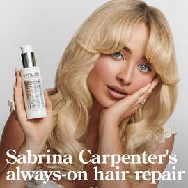 Sabrina Carpenter uses Acidic Bonding Concentrate 24/7 Night & Day Serum for damaged hair repair