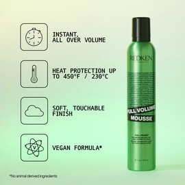 LONG-LASTING FULL VOLUME MOUSSE BENEFITS