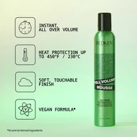 LONG-LASTING FULL VOLUME MOUSSE BENEFITS