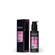 Bottle of Redken Naked Gloss Lightweight Shine Hair Oil with black and pink packaging (3.4 fl oz) adds shine and vibrancy and contains 18% glossing complex.