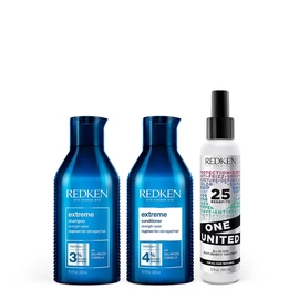 Redken Extreme Shampoo, Conditioner and One United Leave-In Conditioner Repair Set