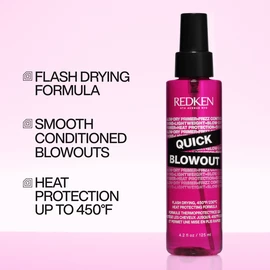 REDKEN HAIR STYLING BESTSELLER QUICK BLOWOUT BLOW DRY PRIMER SPRAY BENEFITS