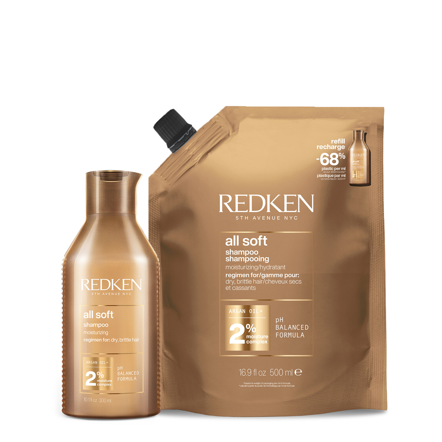 Shampoo Insm All Soft Shampoo & Refill Duo | Redken