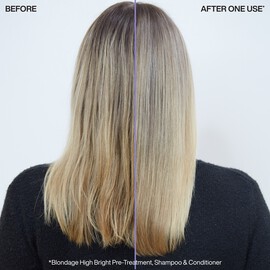BLONDAGE HIGH BRIGHT SHAMPOO CONDITIONER DUO SET BEFORE AND AFTER