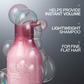 VOLUME INJECTION SHAMPOO FOR VOLUMIZING AND TEXTURIZING FLAT THINNING HAIR