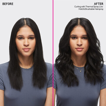 24 HOUR FLEXIBLE FLASH DRYING BRUSHABLE HAIRSPRAY BEFORE AND AFTER
