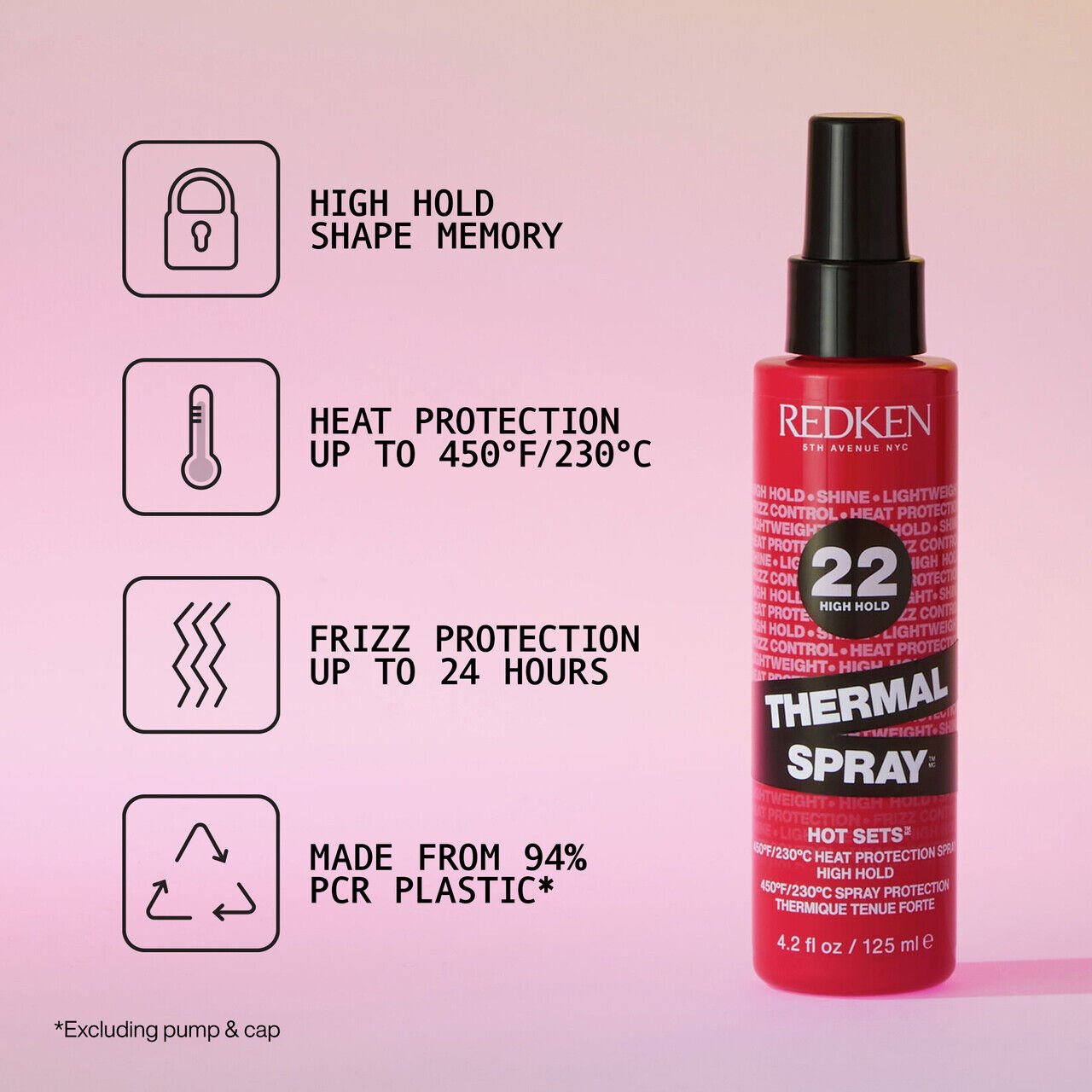 High Hold Thermal Spray Heat Protectant Hairspray Redken