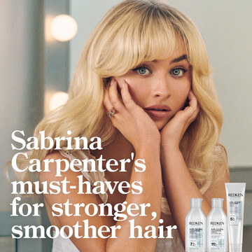 Sabrina Carpenter uses Acidic Bonding Concentrate Shampoo and Conditioner for stronger, smoother hair.