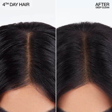 Deep Clean Dry Shampoo before & after
