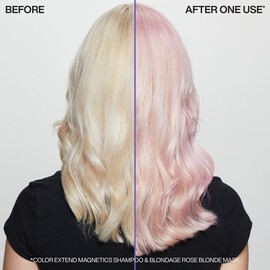 BLONDAGE COLOR DEPOSITING MASK FOR ROSE BLONDE BEFORE AND AFTER