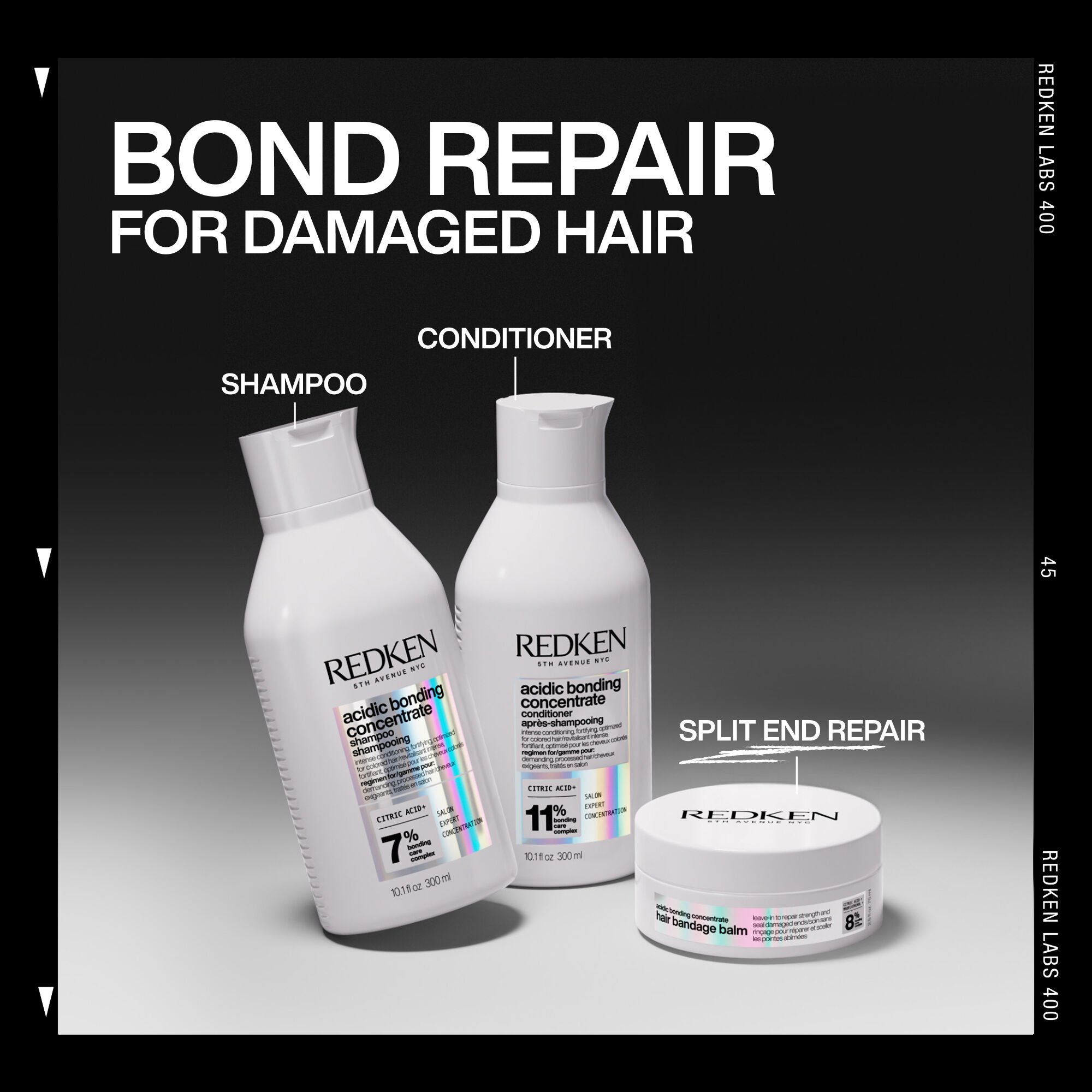 Acidic Bonding Concentrate Split-end Repair Trio