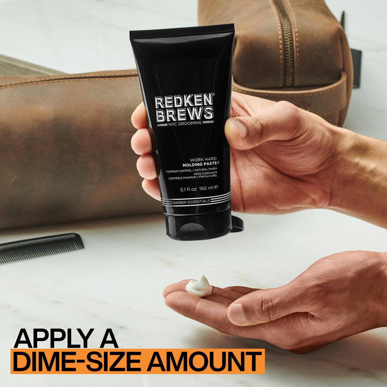 Work Hard Strong Hold Hair Molding Paste For Men Redken