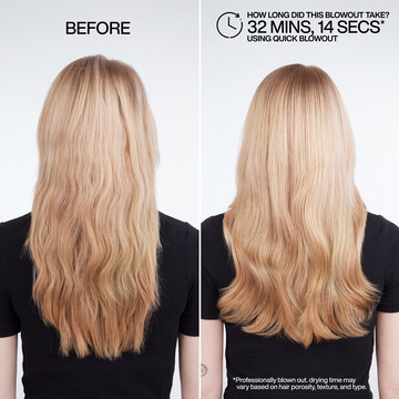 REDKEN HAIR STYLING BESTSELLER QUICK BLOWOUT BLOW DRY PRIMER SPRAY BEFORE & AFTER