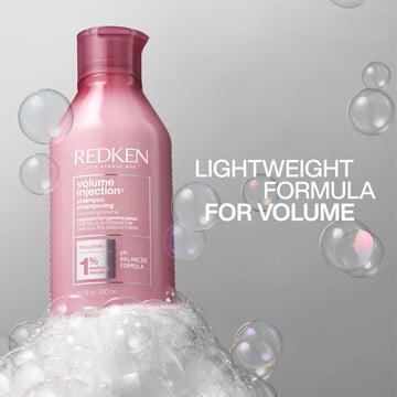 VOLUME INJECTION SHAMPOO FOR VOLUMIZING AND TEXTURIZING FLAT THINNING HAIR