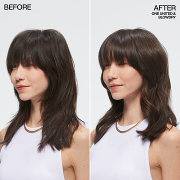 Redken One United Leave-In Conditioner Before & After
