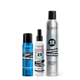Deep Clean Dry Shampoo, One United Leave-In Conditioner and Brushable Hairspray Bundle