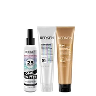 Redken One United Leave-In Conditioner, Acidic Bonding Concentrate Leave-In Treatment and All Soft Moisture Restore Treatment Set