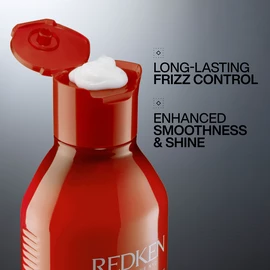 Redken Frizz Dismiss Conditioner provides long-lasting frizz control and enhanced smoothness and shine.