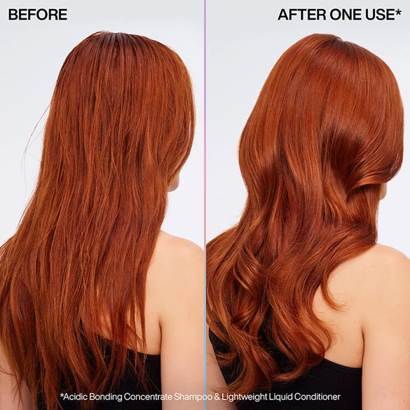 Before and After Damaged Red Hair
