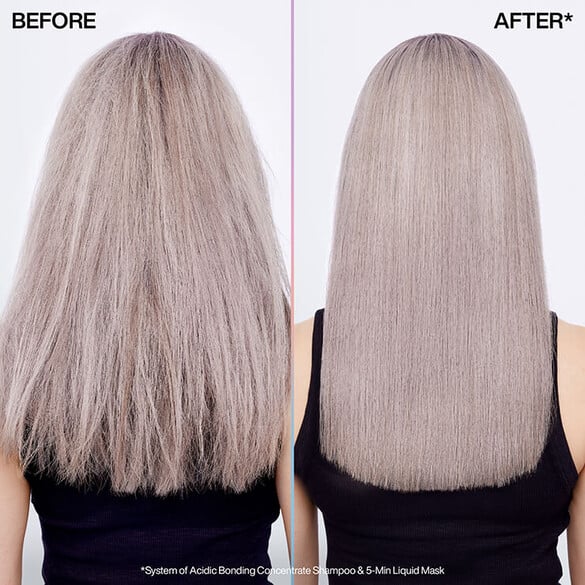 Before and After Shampoo and mask blonde hair