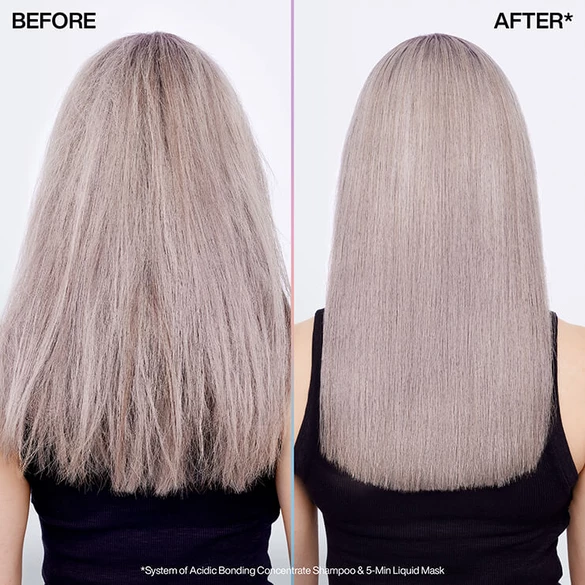 Before and After Shampoo and mask blonde hair