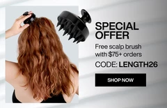 free scalp brush with $75+ orders code: length26