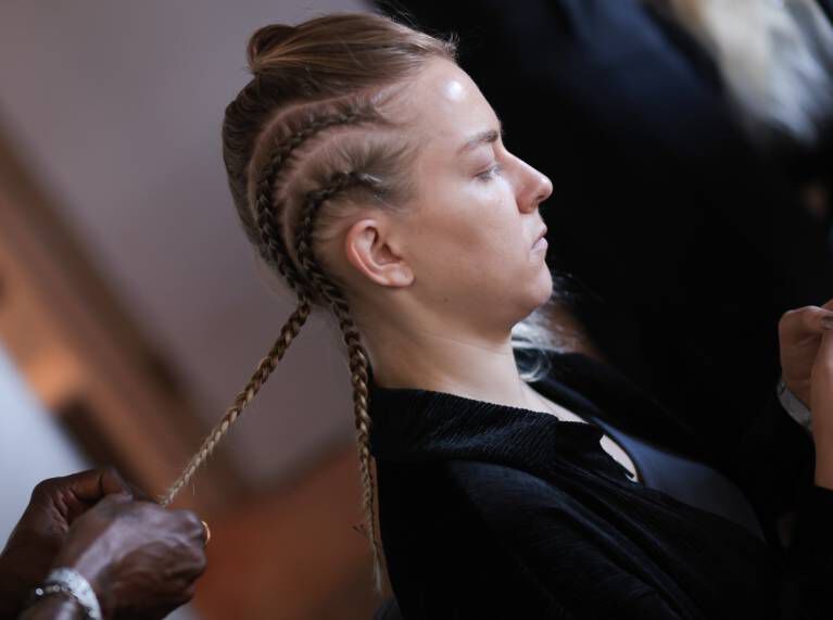 Redken braided ponytail hair style