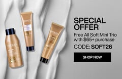 Free all soft mini trio + mini brush with orders $65+ code: soft26