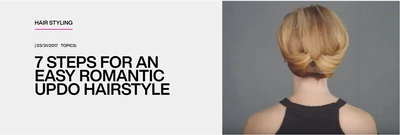 Redken Blog: 7 steps for an easy romantic updo hairstyle