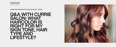 Redken Blog: q&a with Currie Salon what hair color is right for my skin tone, hair type and lifestyle