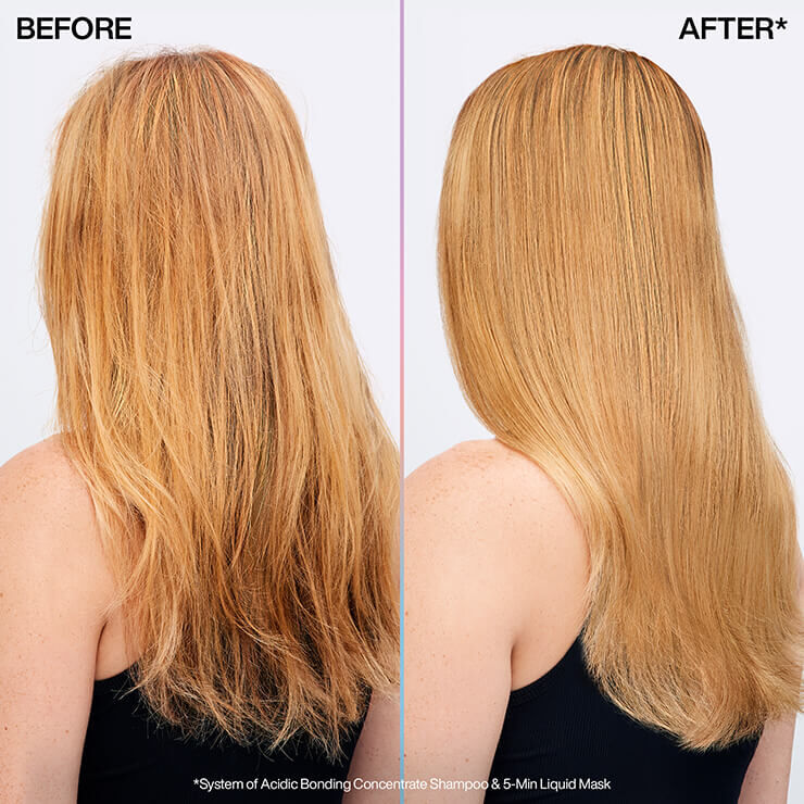 Before and After Shampoo and mask golden hair