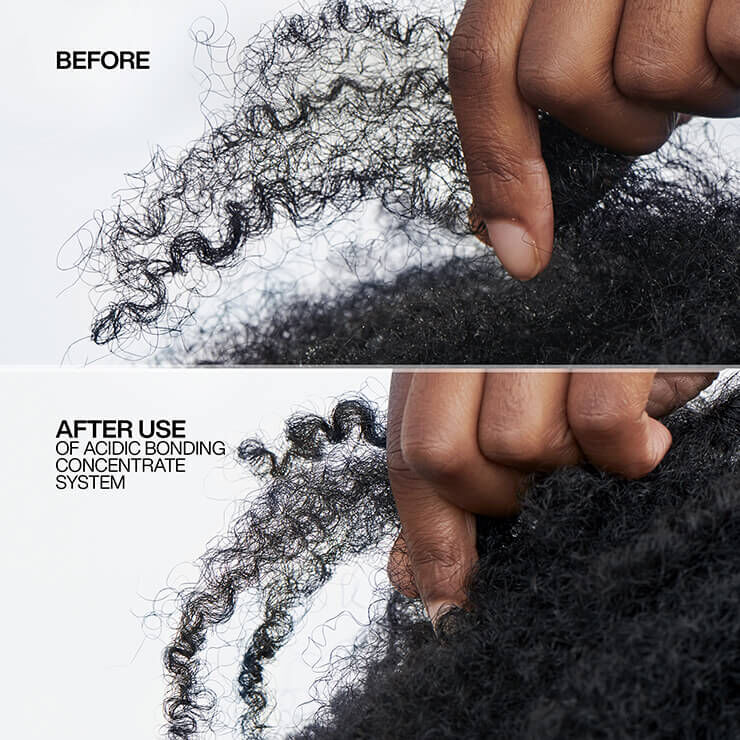 Before and After Healthy curly ends