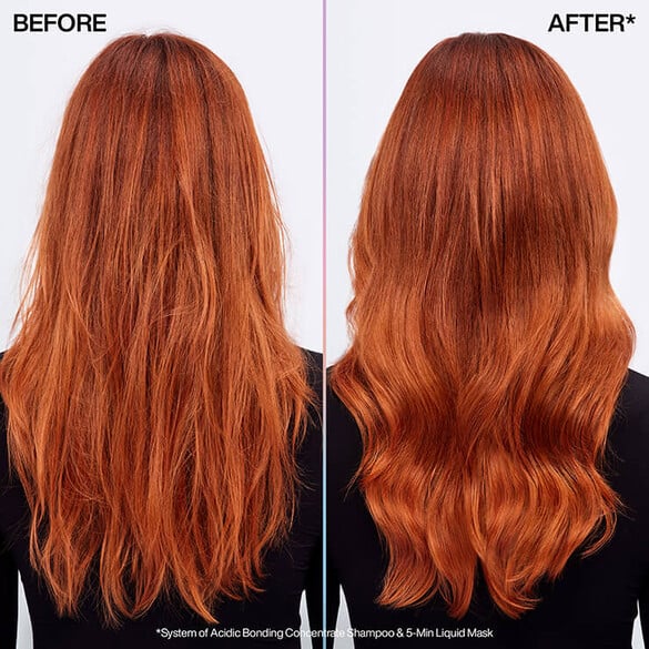 Before and After Shampoo and mask red hair