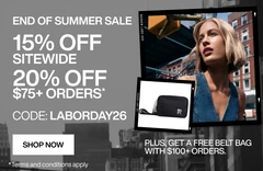 End of Summer Sale! 15% off site, 20% off $75+ orders, and free GWP for orders $100+