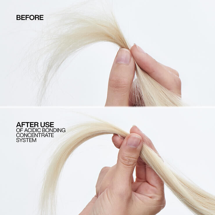 Before and After Healthy blond ends