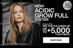 New Acidic Grow Full System: Break less, see the fullness of up to +5,000 hair fibers