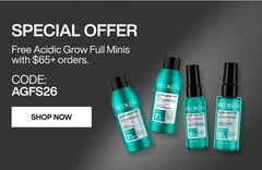 Redken special offer! Free AGFS Mini's with $65+ orders