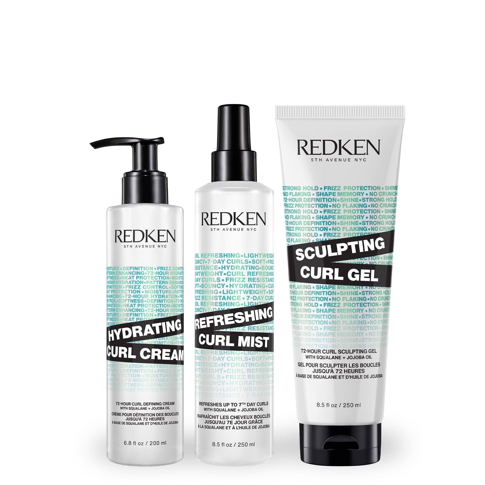 Redken - Curl Styling Trio: Curl Refresher, Cream & Gel