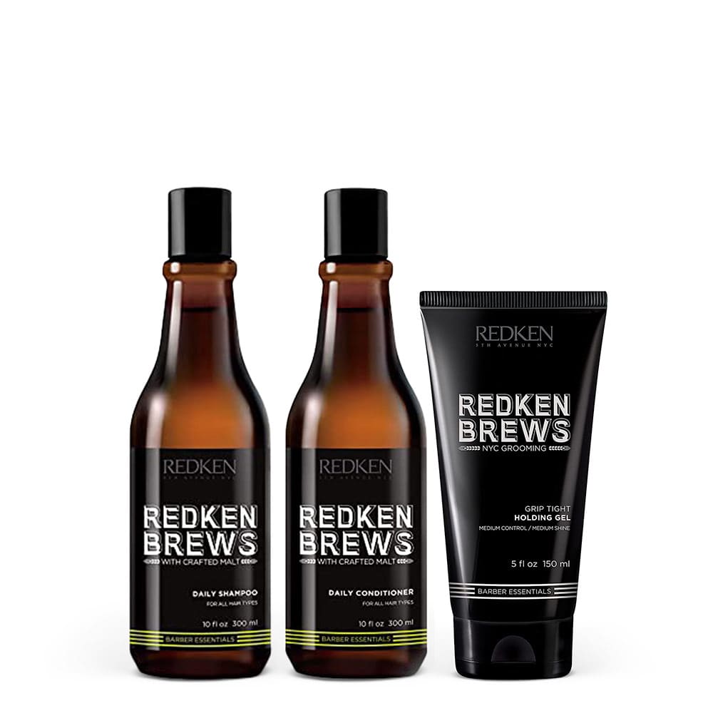 Redken - Mens Wash And Style Set With Holding Gel Brews 68$