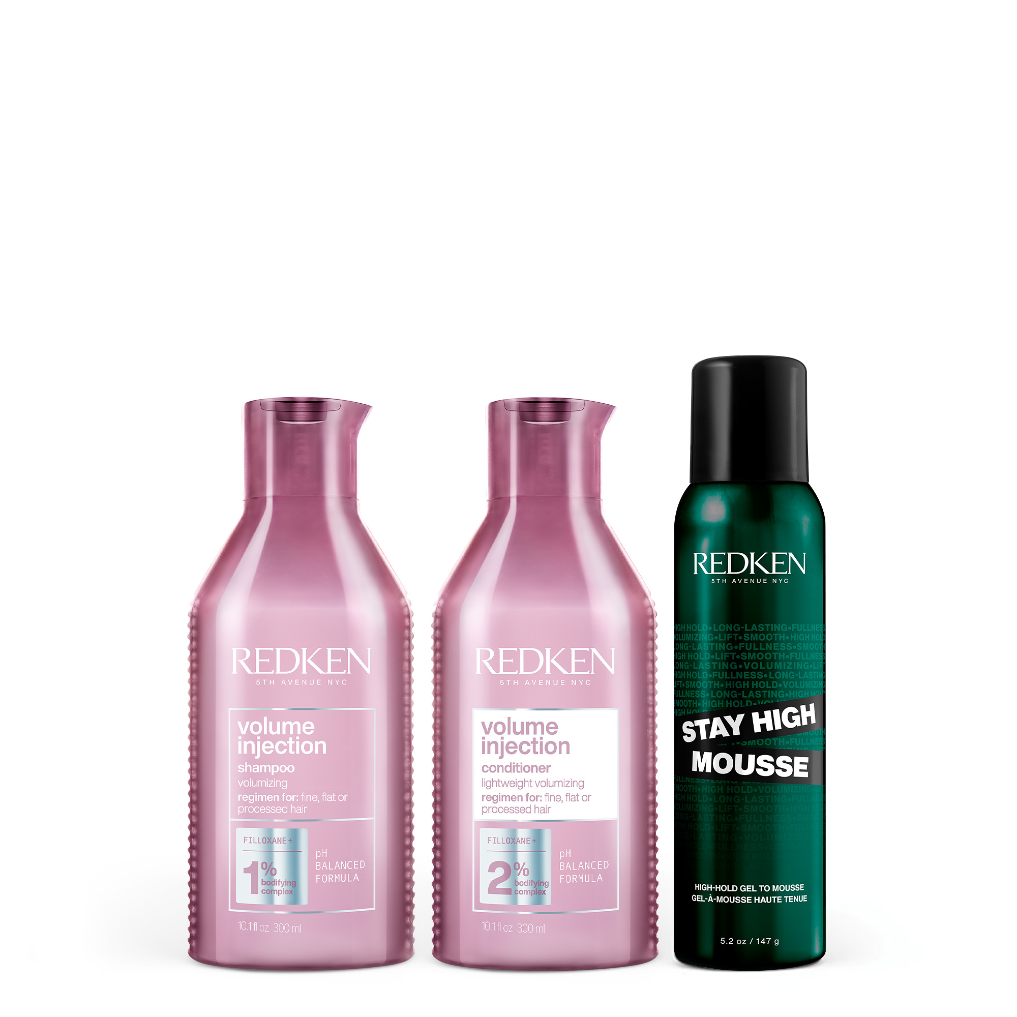 Redken - Volumizing Shampoo Conditioner Stay High Mousse Set 89$