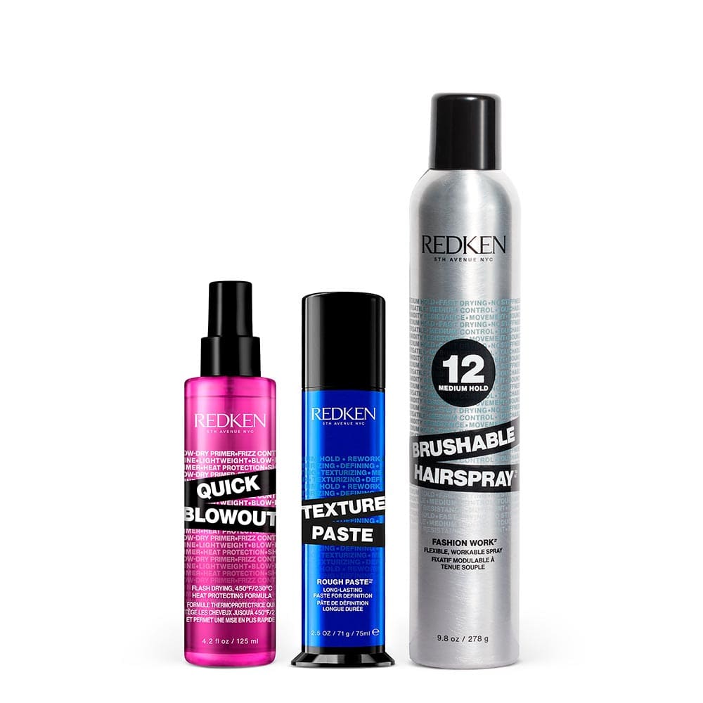 Redken - Messy Half-Up Styling Set Texturizing Hair Trio 81$
