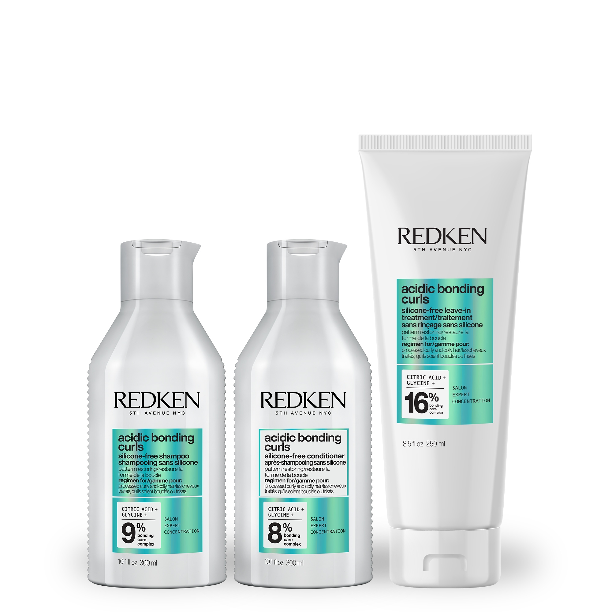 Redken - Acidic Bonding Curls Trio Shampoo Conditioner Leave-In - 300 ml 101 fl oz 116$