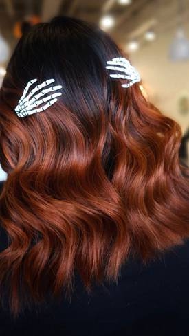 SKELETON HAND HAIR CLIPS